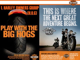 %
1. HARLEY OWNERS GROUP
(H.O.G)
 