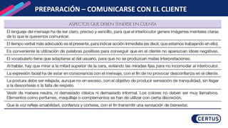PREPARACIÓN – COMUNICARSE CON EL CLIENTE
 