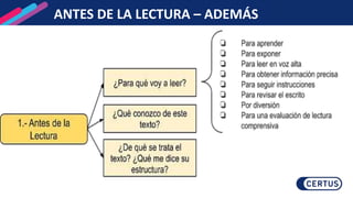 ANTES DE LA LECTURA – ADEMÁS
 