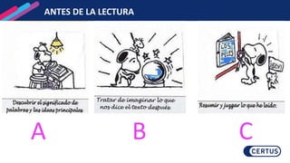 ANTES DE LA LECTURA
A B C
 