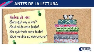 ANTES DE LA LECTURA
 