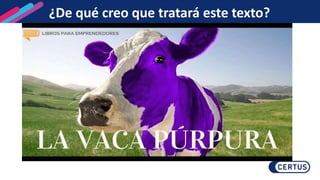 ¿De qué creo que tratará este texto?
 