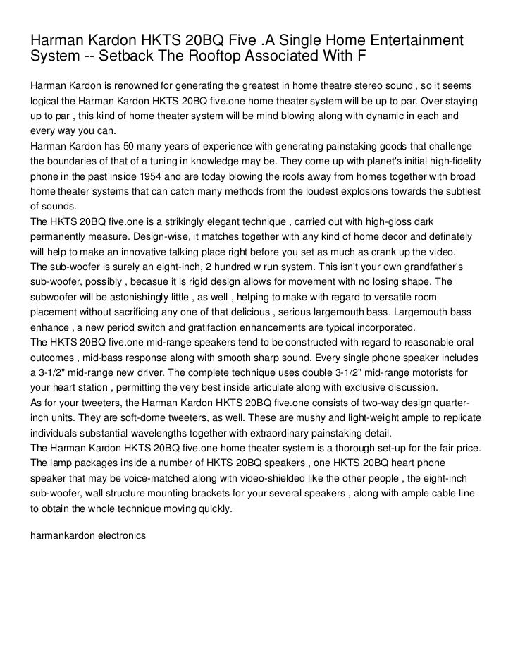 harman kardon hkts 20