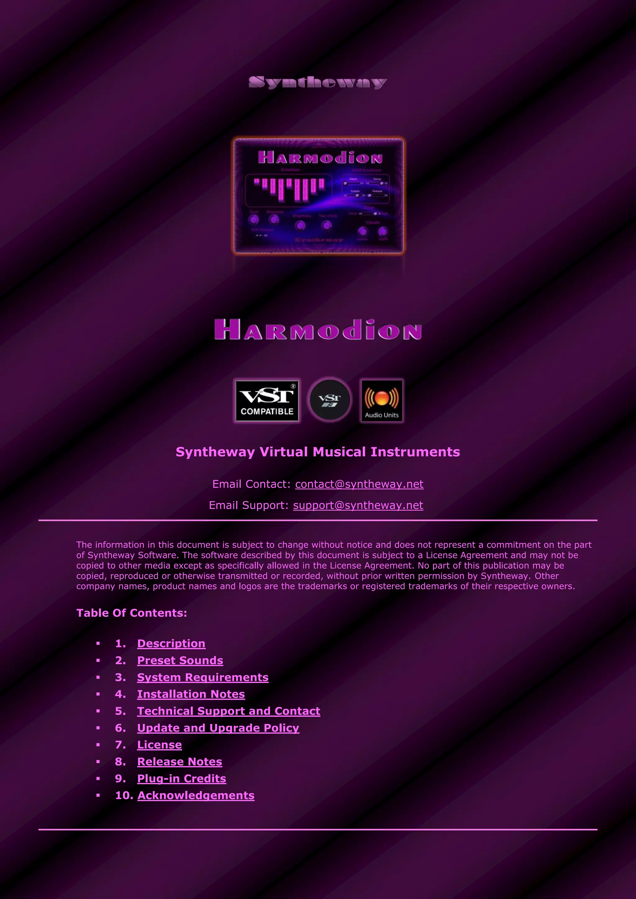 Harmodion VST VST3 Audio Unit Clonewheel Drawbar, Transistor and Combo