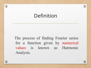 Comprehensive Harmonic Analysis and Fourier Series Computation ...