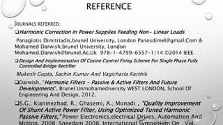 Harmonic correction in power supplies feeding non linear loads | PPTX