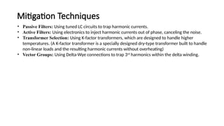 Harmonics in three phase Transformers and its causes | PPTX