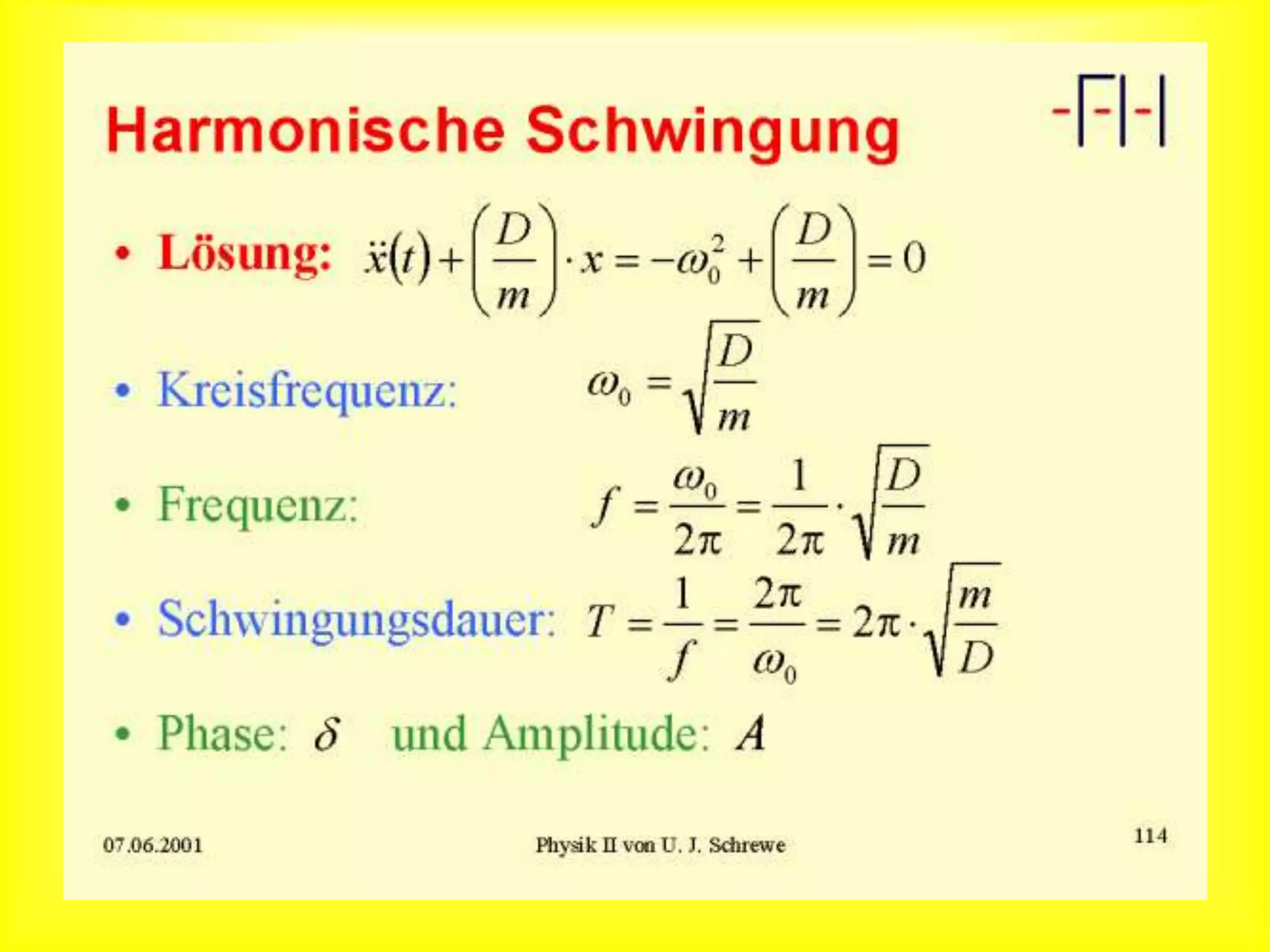 Harmonische Schwingung
 