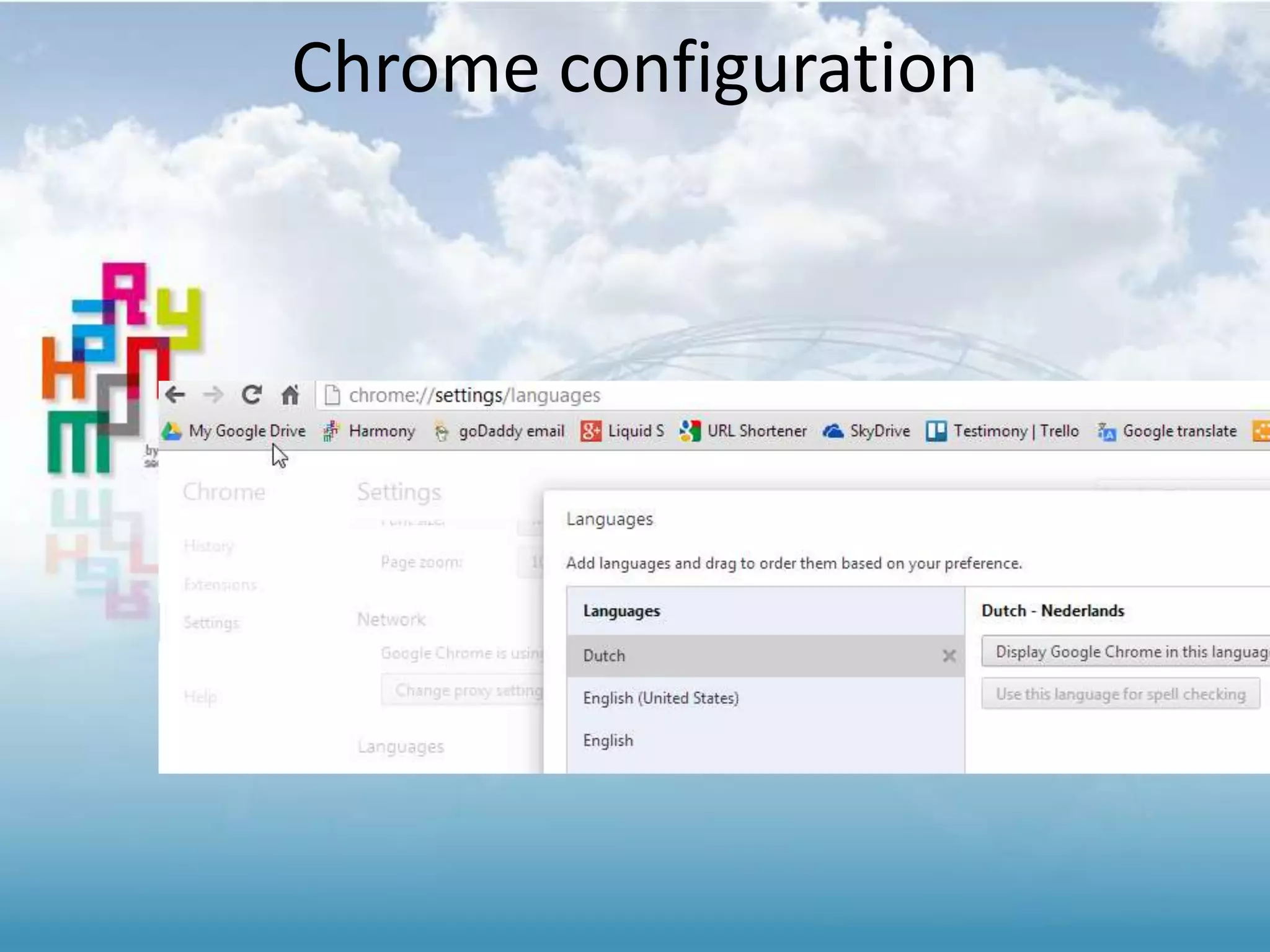 Chrome configuration
 