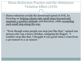 Recovery: Implications for PSH StaffDeegan: The Dignity of Risk, The Right to Failure“Chronically normal people’ are allowed to make dumb, uninsightful decisions all the time in their lives…. We must be careful to distinguish between a person making (from our perspective) a dumb or self-defeating choice, and a person who is truly at risk.Just as Elizabeth Taylor has failed her 8th marriage and not a single case manager has jumped in to control her "marriage impulse", so too do people with psychiatric disabilities claim the right to make mistakes, to learn through failures and to take risks. The reclaiming of these rights is referred to as the dignity of risk and the right to failure.”