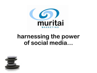 harnessing the power
of social media…
 