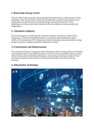The Role of Green Technology in Sustainable Development | Enterprise ...