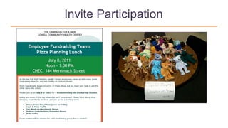 Invite Participation
 