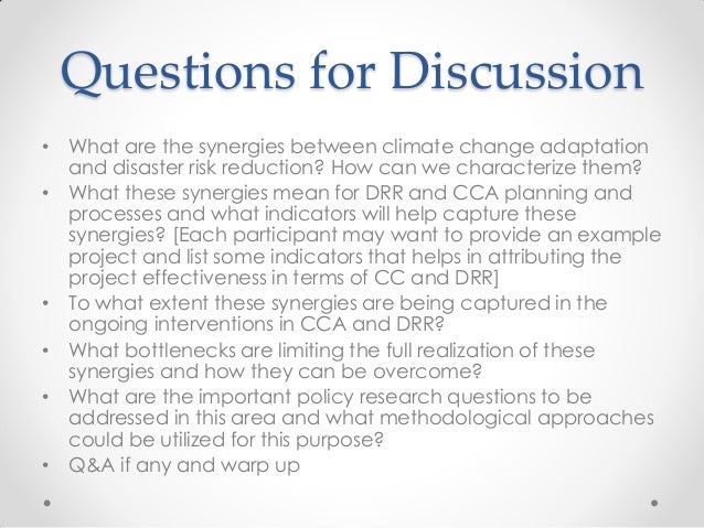 Harnessing synergies between climate change adaptation and Harnessing synergies between climate change adaptation and