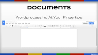 Documents
Wordprocessing At Your Fingertips

 