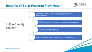 Harnessing the power of sun- with solar powered flow meter | PPTX