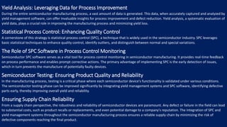 Harnessing the Power of Yield Management and Statistical Process ...