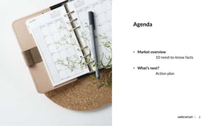 |
Agenda
2
• Market overview
10 need-to-know facts
• What’s next?
Action plan
 