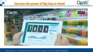 www.cigniti.com | Unsolicited Distribution is Restricted. Copyright © 2021 - 22, Cigniti Technologies 1
Harness the power of Big Data in Retail
 