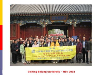 Visiting Beijing University – Nov 2003 