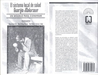 La construccion de un sistema local de salud intercultural LOS GUARIJIOS DE SONORA
