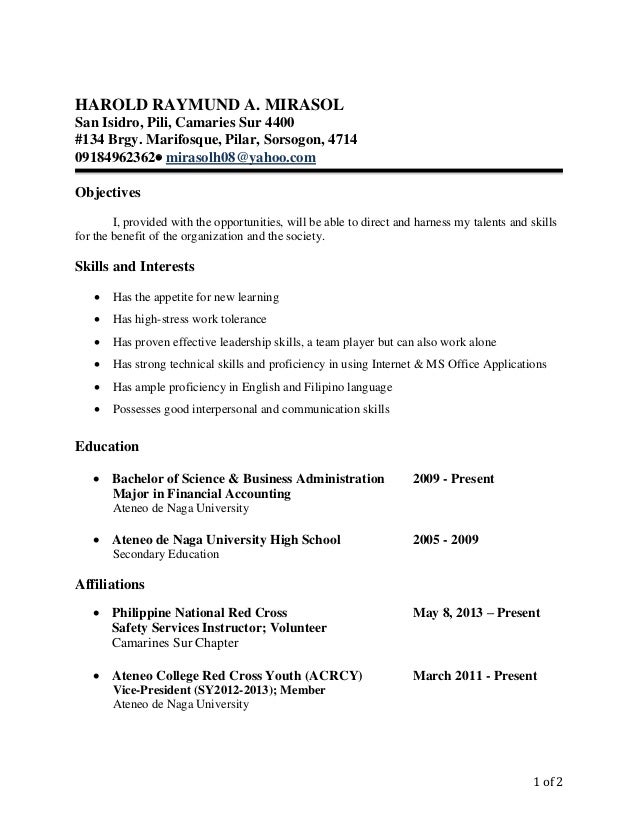 harold resume business edited resume that can be edited