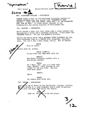 Supernatural 1.17 Hell House Casting Sides for Harry Spengler  