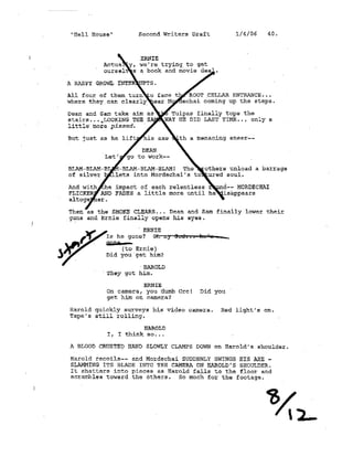 Supernatural 1.17 Hell House Casting Sides for Harry Spengler  