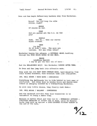 Supernatural 1.17 Hell House Casting Sides for Harry Spengler  