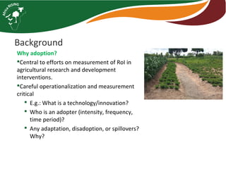 Operationalizing 'adoption' in the Africa RISING Program