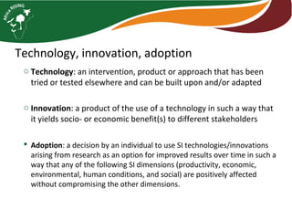Operationalizing 'adoption' in the Africa RISING Program