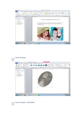 Lecc
33 ª
Insertar Imágenes
Lecc
34 ª
Insertar Imágenes - Prediseñadas
 