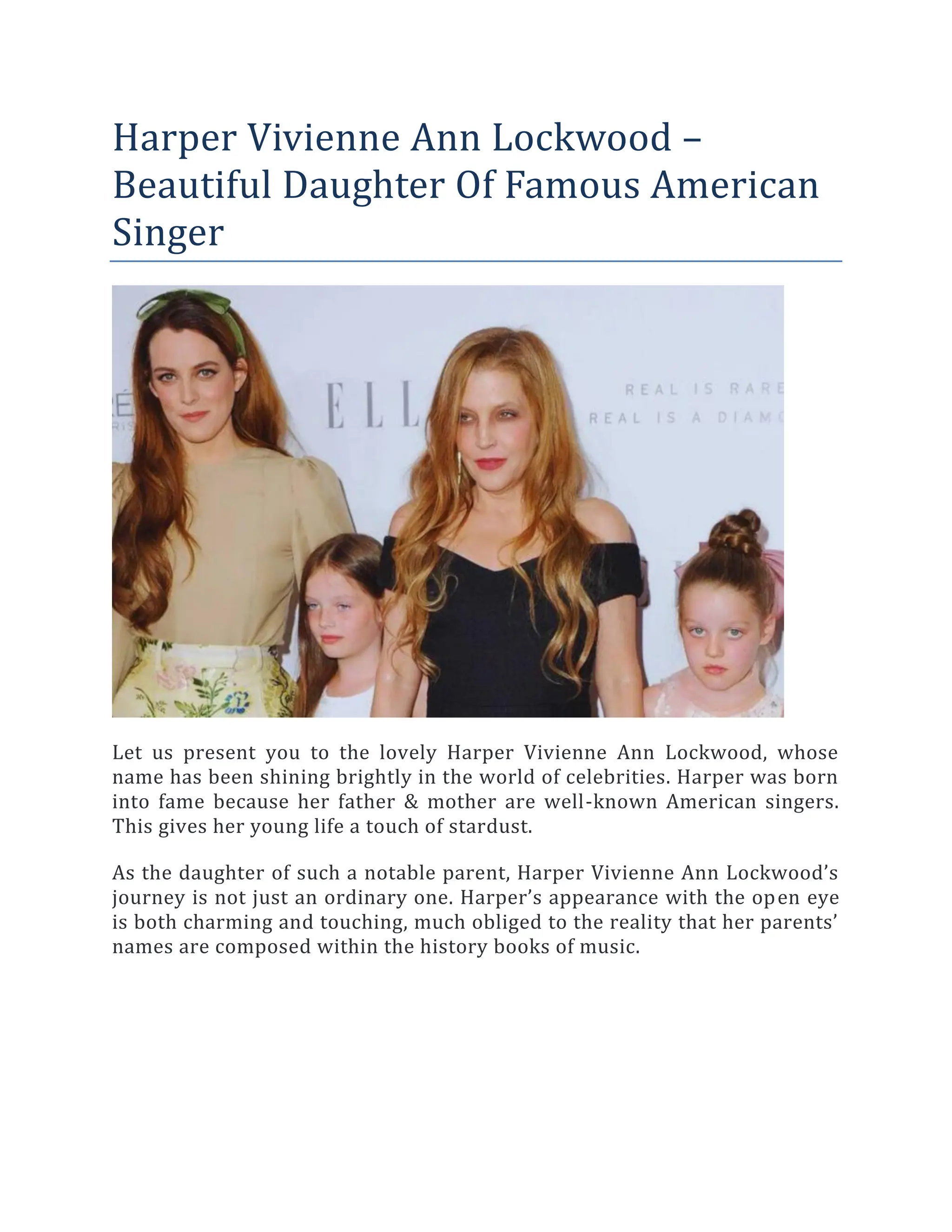 The Inspiring Story Of Harper Vivienne Ann Lockwood: Discover Her Now - ztrpeeb