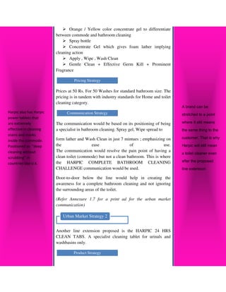 Harpic rb case study | PDF | Bath and Shower | Personal Care