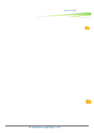 CV Of Harpreet Singh Page 7 of 7
Harpreet Singh
 