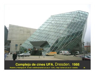 Complejo de cines UFA. Dresden. 1988
Rodolfo-J. Rodríguez-R. E-mail: rodolfor@cariari.ucr.ac.cr / U.R.L.: http://cariari.ucr.ac.cr/~rodolfor   36
 