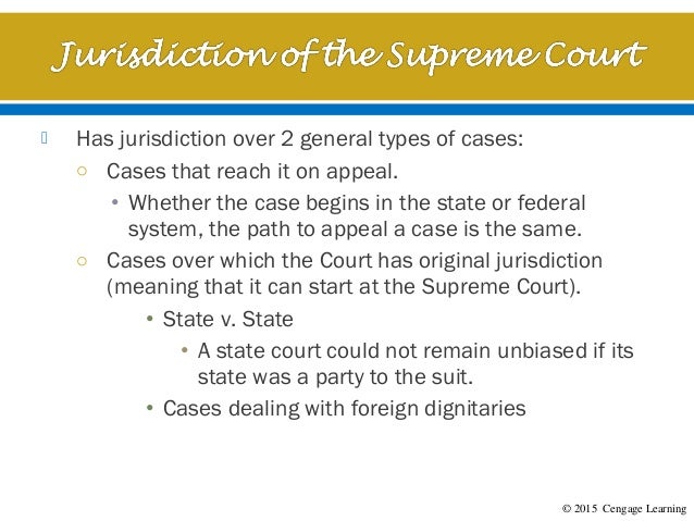 types of jurisdiction of the supreme court