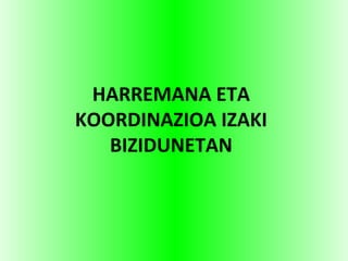 HARREMANA ETA
KOORDINAZIOA IZAKI
BIZIDUNETAN
 