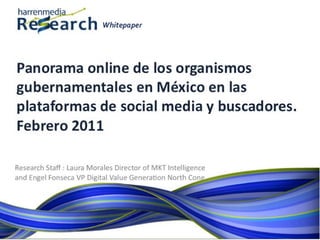 Harrenmedia Research White Paper Panorama Gobierno Online  febrero, 2011