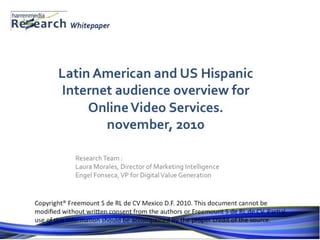 HM-Research-Whitepaper-Overview of Latin America and US Hispanic Audience for Online Video Services