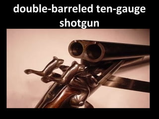 double-barreled ten-gauge shotgun 