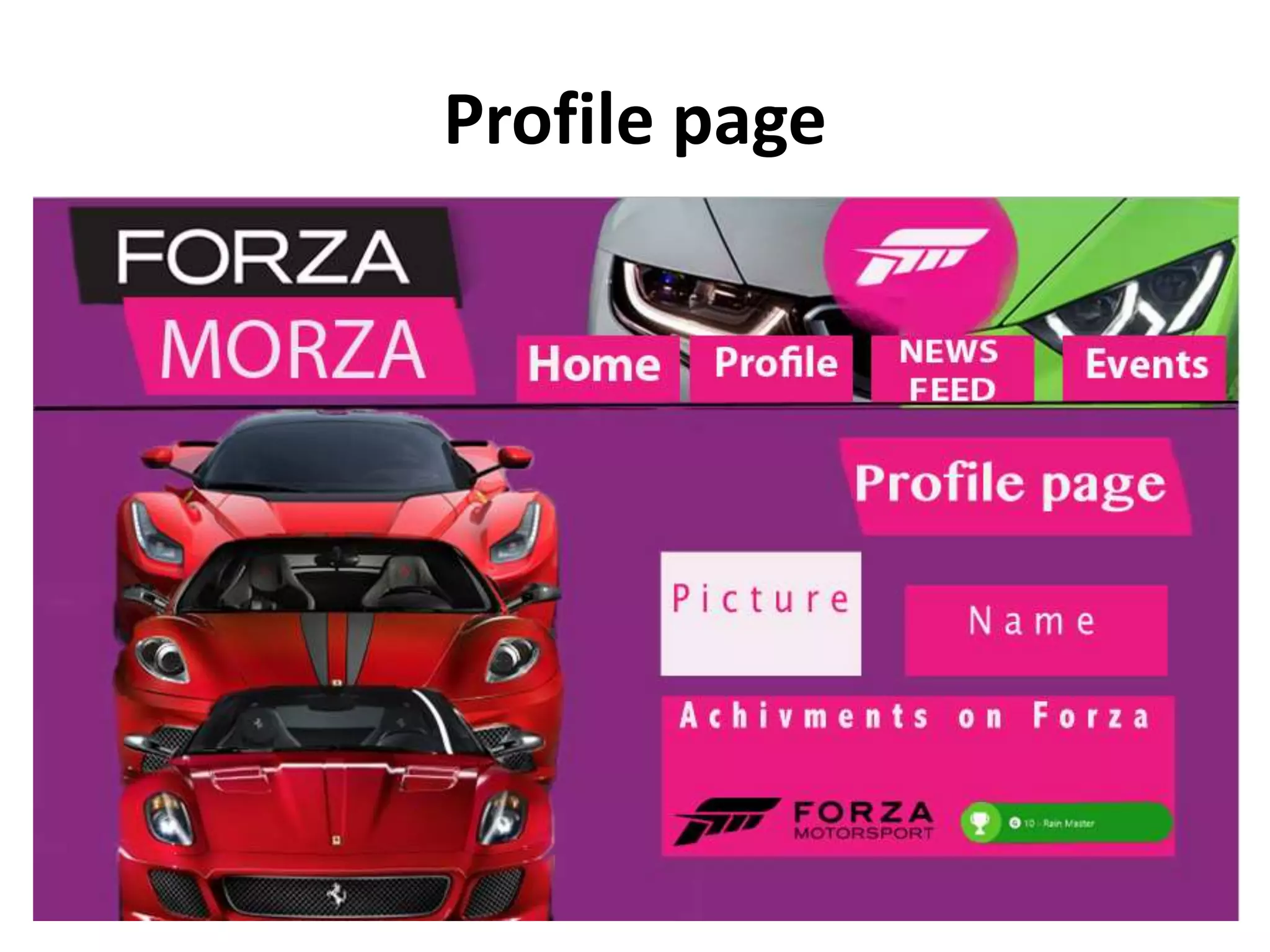 Profile page
 
