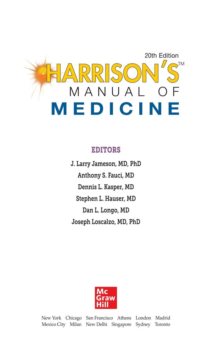 Harrison S Manual Of Medicine 20th 2020 Pdf