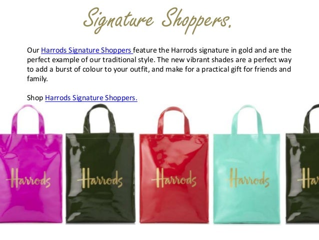 harrods signature bags