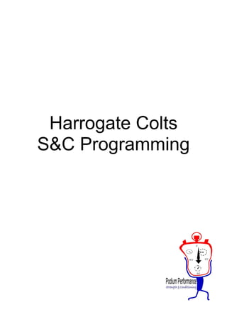 Harrogate Colts
S&C Programming
 