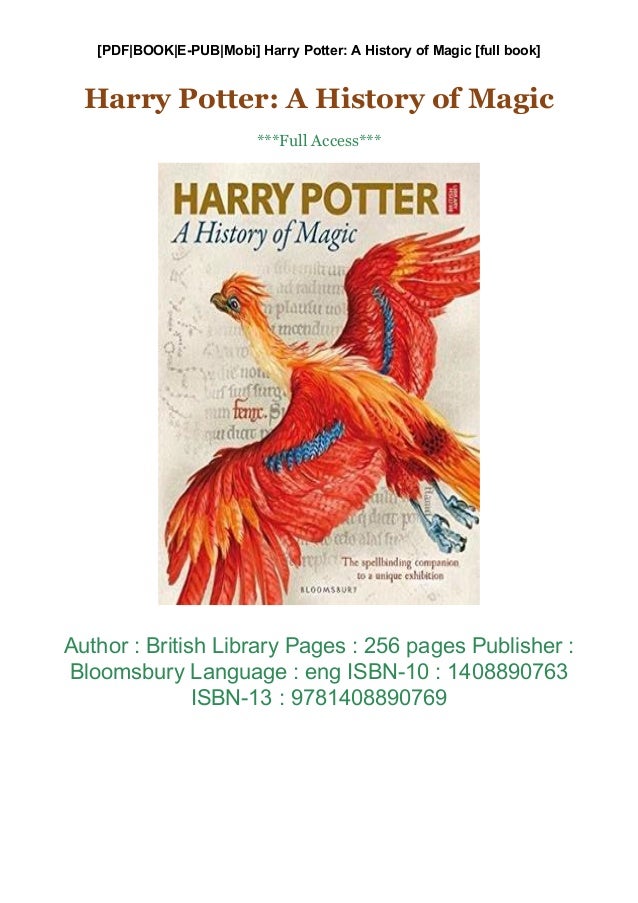 Harry Potter A History of Magic [PDF] Books