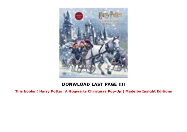 This Books Harry Potter A Hogwarts Christmas Pop Up Made By Insi