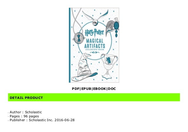 Download Best Selling Harry Potter Artifacts Coloring Book By Scholastic