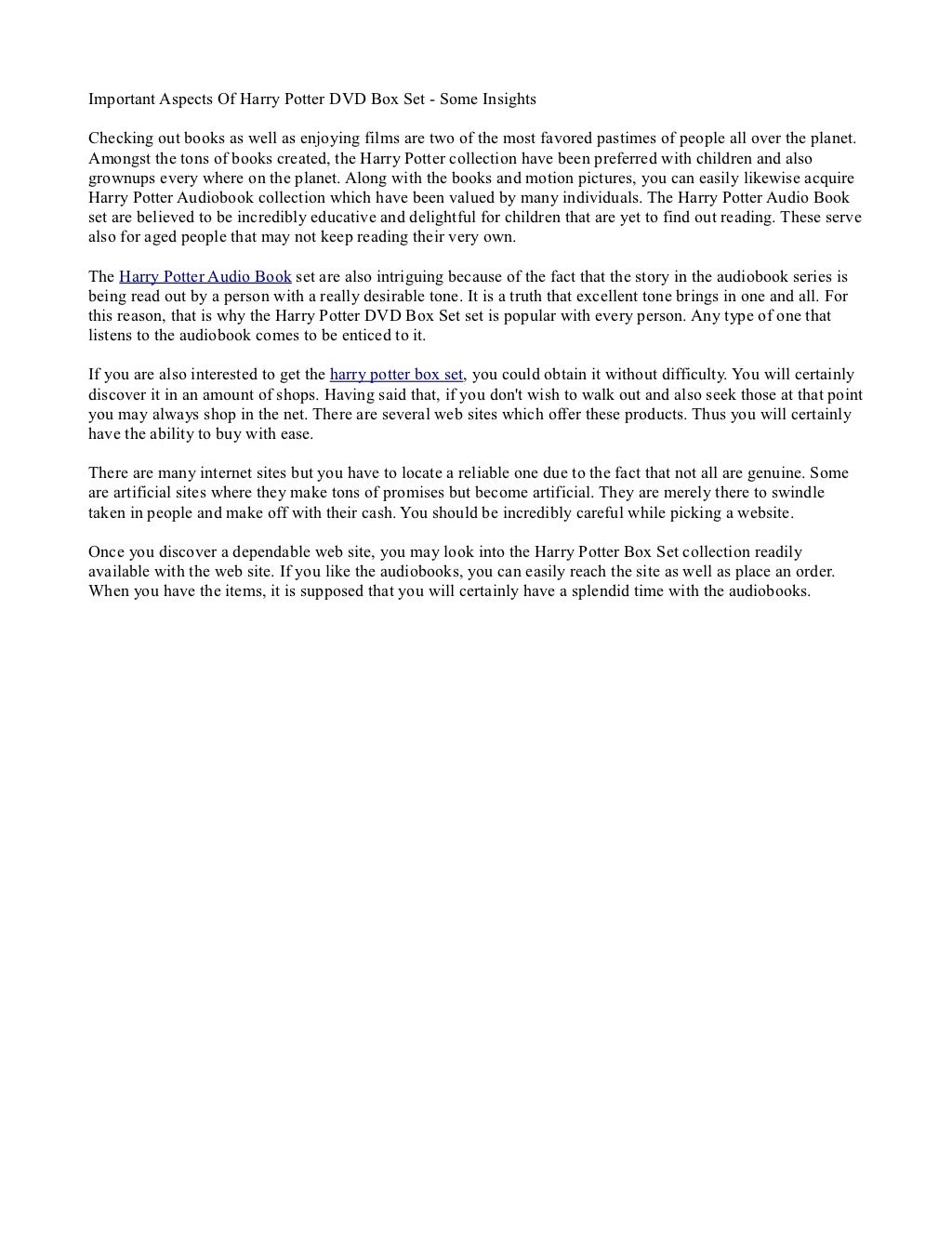 Harry Potter Box Set