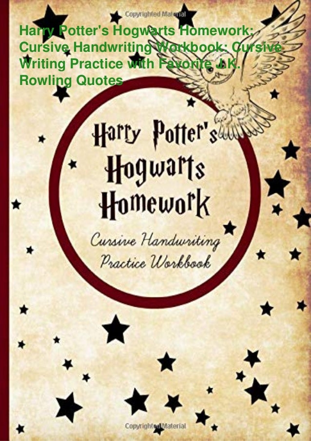 DOWNLOAD Harry Potter's Hogwarts Homework Cursive Handwriting Workbook